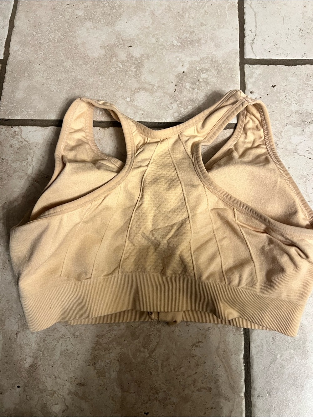 Seamless Nude High-Impact Racerback Sports Bra